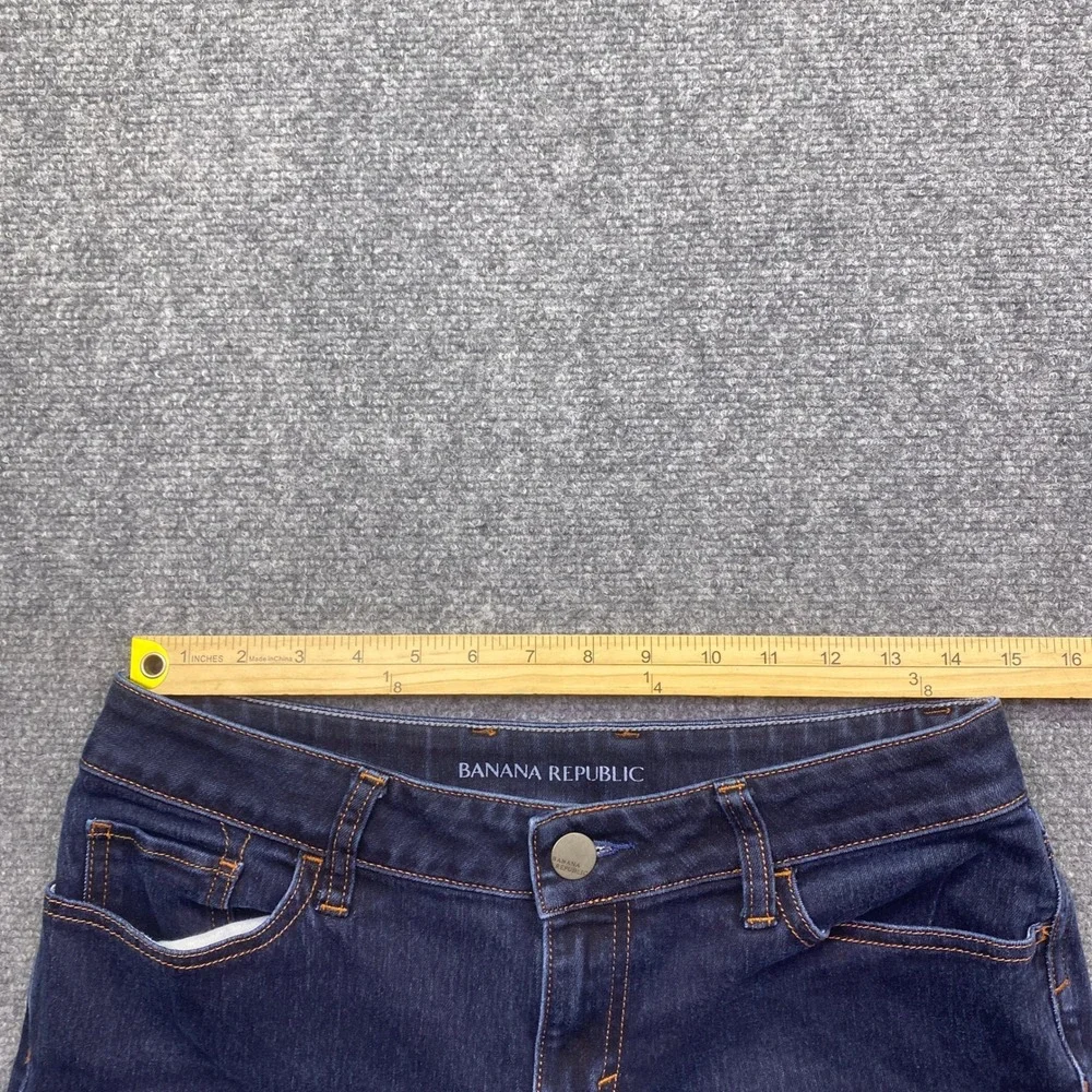 Banana Republic Curvy Boot Jeans Dark Wash Blue Denim Size 28 Western Grunge